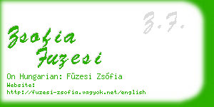 zsofia fuzesi business card